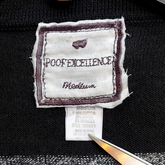 * Proof Excellence Striped Medium Soft Cardigan Sweater, Front Pockets, Like New - Picture 5 of 7